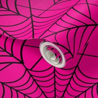 halloween hot pink spider web 