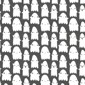 Boo! Halloween White Ghosts

