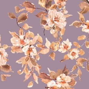 Romantic Serenade Floral Blooms- Plum Icing