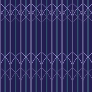 Symmetrical Elegance: Dark Minimalist Geometric Line Art Design with Subtle Balance and Soft Purple Tones