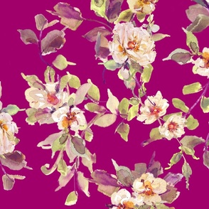 Romantic Serenade Floral Blooms - Magenta