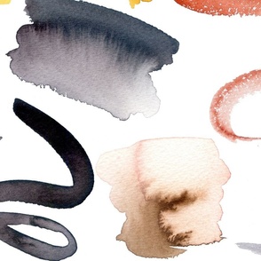 Warm minimalistic watercolor swatches