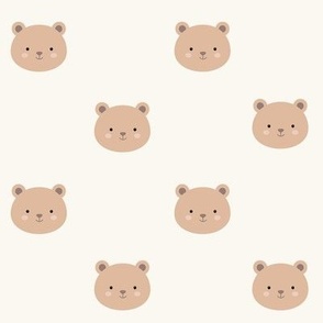 Adorable beige bear pattern design