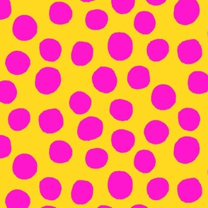 Rhubarb and Custard polka dots bold bright kids