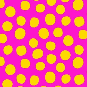 Rhubarb and Custard polka dots bold bright kids