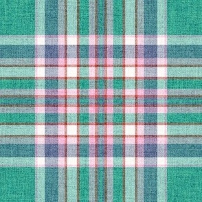 Maggie Plaid Green pink Ivory LARGE SCALE 