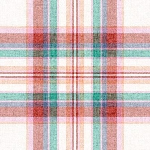 Maggie Plaid Spring rainbow mix pink red blue green LARGE SCALE