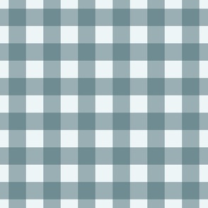 Blue Gingham Check - modern classic muted duck egg checkered plaid bedroom decor