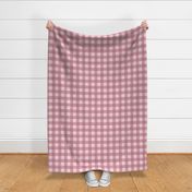 Dusky Pink Gingham Check - modern classic muted blush checkered plaid bedroom decor