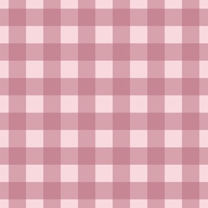 Dusky Pink Gingham Check - modern classic muted blush checkered plaid bedroom decor