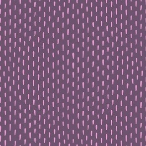 Mini Stitches - Dashed Lines in Purple and Pink - Stripes Blender Print - Small