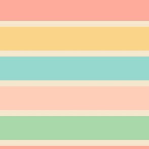 Kitschy-vintage-candy-pastel-horizontal-stripes-XL-jumbo
