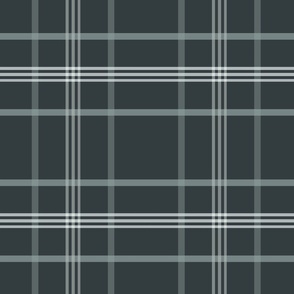 checkered: dark green & white (medium)