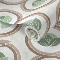 small// Desert Snakes with flowers minimalism circles lines Nature green