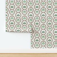 small// Desert Snakes with flowers minimalism circles lines Nature green