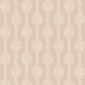 Cosette: Classic Beige Floral Stripe, Neutral Small Floral