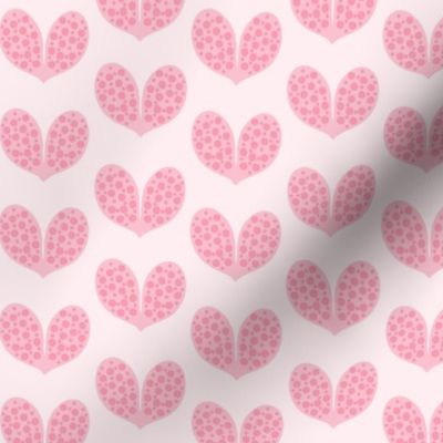 pink leaf hearts