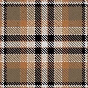 Waffle Grid Plaid in Browns