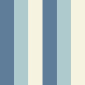 Stripes Blue, Green & Cream