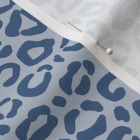 Tonal Blue Leopard Print {Federal Blue on Pastel Blue} Animal Spots 