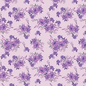 Mini Romantic Purple Florals - S