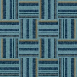 small Basket_Weave-teal_Yellow