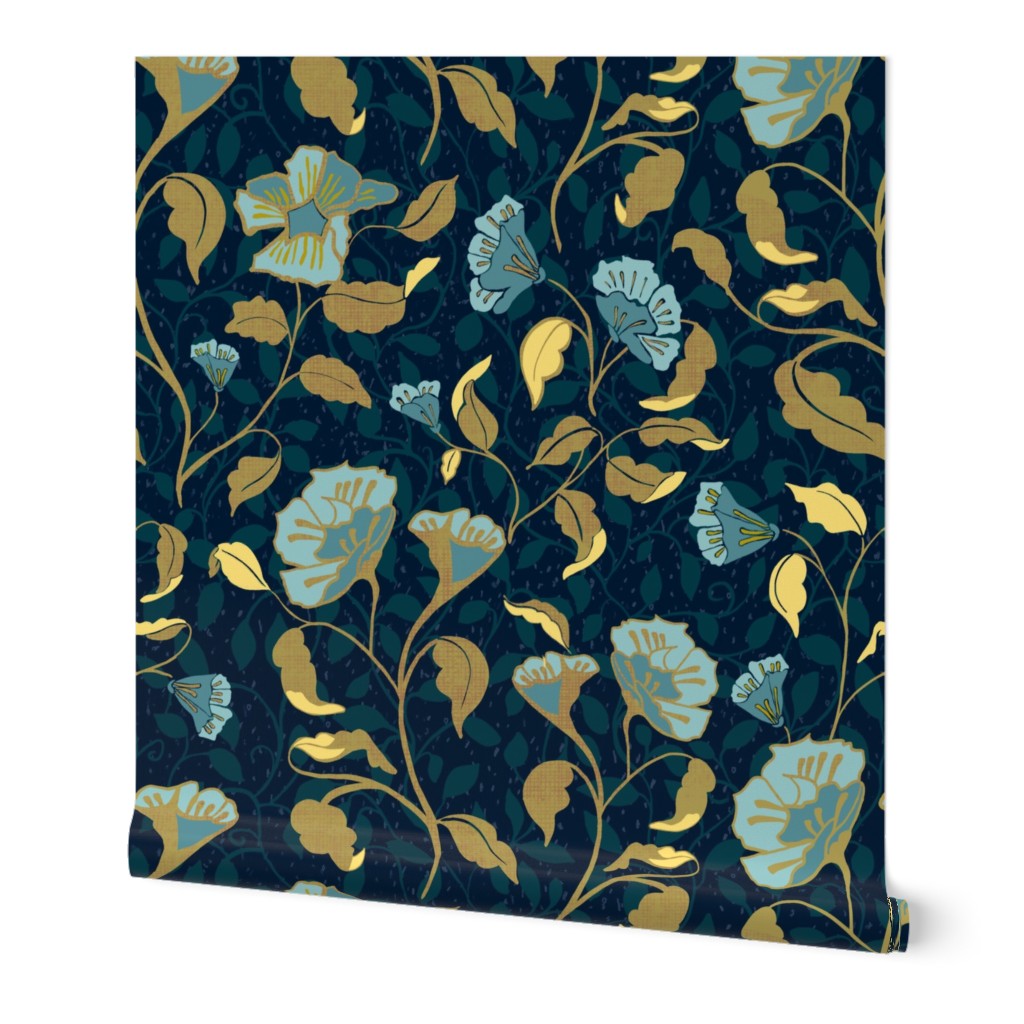 F.Curving_Floral-teal yellow(1)