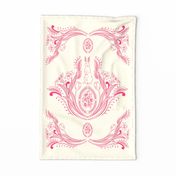 Easter Bunny Wall Hanging Pink on Cream