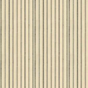 Vintage Linen Stripes: Classic Cream with Charcoal Accents"  Description: