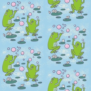 soap bubble frogs