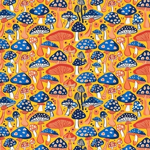 Fungi Fiesta: Colorful Mushroom Medley Pattern