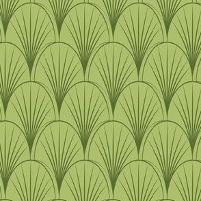 Art Deco Green Fan Pattern