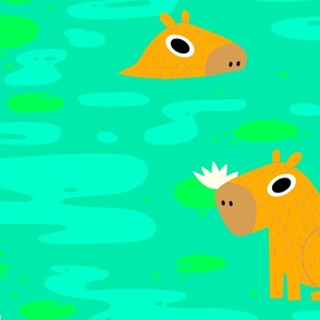 capybaras - big print (bright)