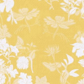 Yellow Flower with linen looks