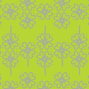 Shamrock Stripes in Lime in Large Scale