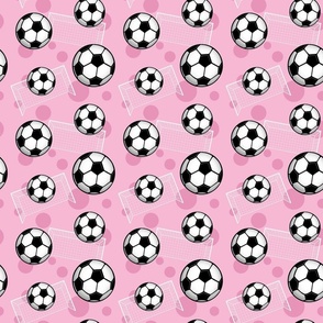 Soccer Balls and Goals Pink - Small Scale