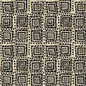 Tribal Squares, beige. From Africa