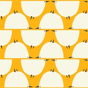 Birds in Retro Style - Easter Yellow