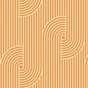 Geometric zen garden stripe (Orange/Yellow, Vertical)