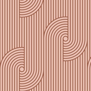 Geometric zen garden stripe (Brown, Vertical)