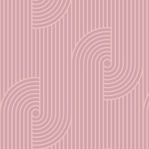 Geometric zen garden stripe (Pink/Purple, Vertical)