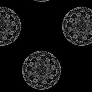 octagon star sphere - moonlit  black