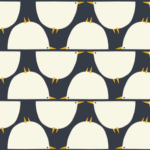 Birds in Retro Style - black