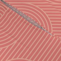 Geometric zen garden stripe (Salmon, Vertical)