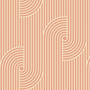 Geometric zen garden stripe (Orange, Vertical)