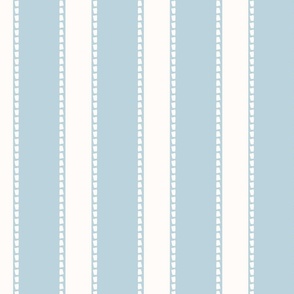 Classic Soft Blue and White Ticking Stripe Large Scale 24in Repeat