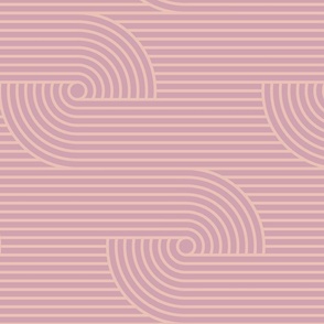 Geometric zen garden stripe (Pink/Purple, Horizontal)