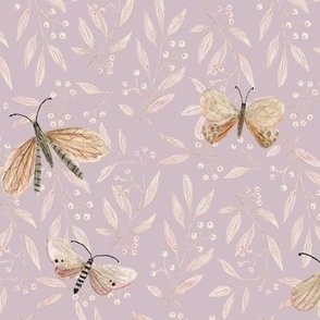 Butterflies - mauve light (medium)