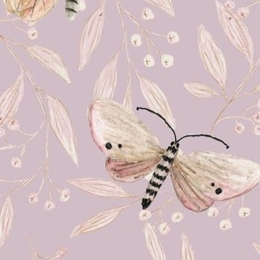 Butterflies - mauve (large)