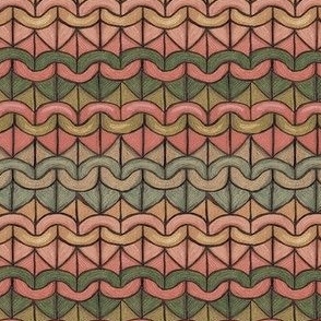 Cozy Chunky Knit Texture, Warm Desert Neutral Stripes